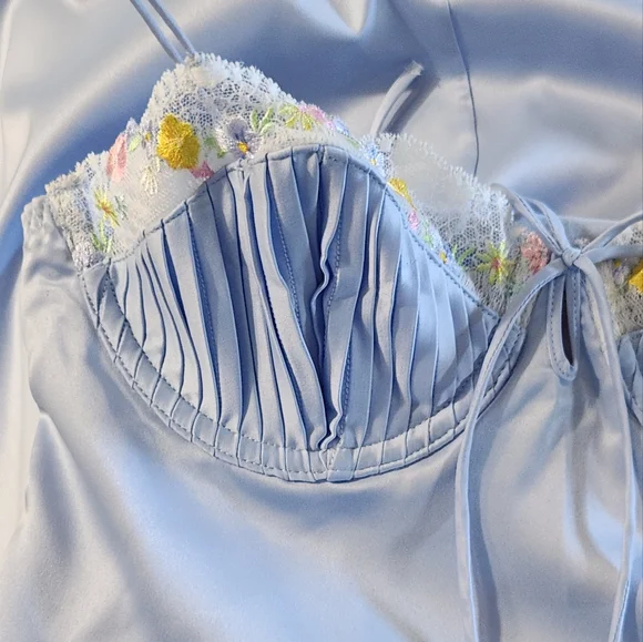 New!For Love And‎ Lemons Paloma Satin Chemise Slips